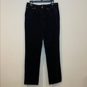 Jones New York Women's black-corduroy stretch Straight Leg Jeans